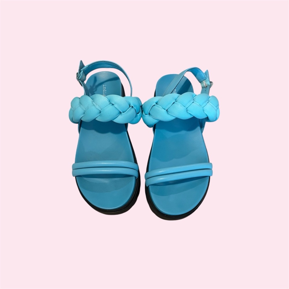 Blue Braided Sandals